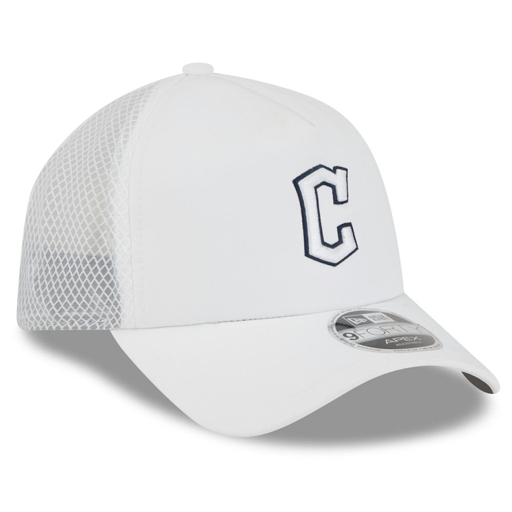 Cleveland Guardians New Era 2026 Batting Practice Apex 9FORTY Adjustable Trucker Hat Sale