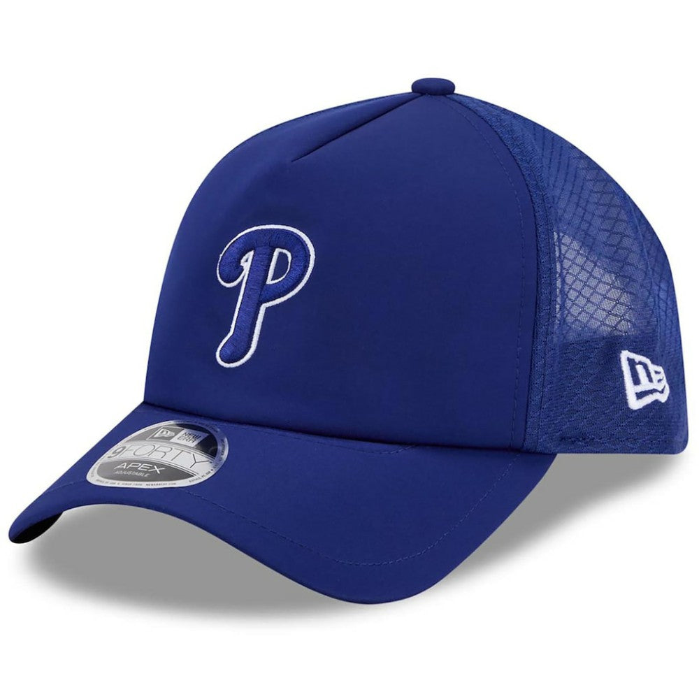 Philadelphia Phillies New Era 2026 Batting Practice Apex 9FORTY Adjustable Trucker Hat Sale
