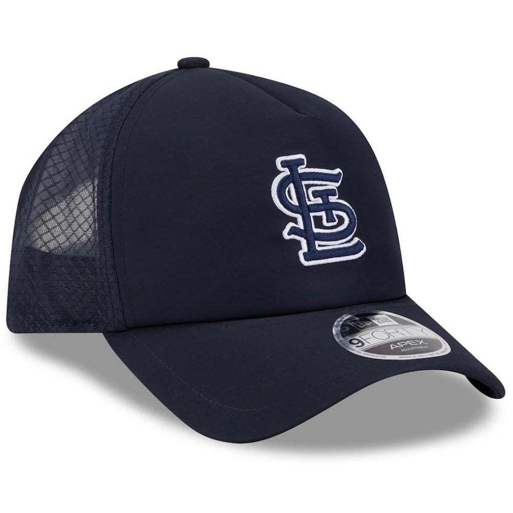 St. Louis Cardinals New Era 2026 Batting Practice Apex 9FORTY Adjustable Trucker Hat for sale
