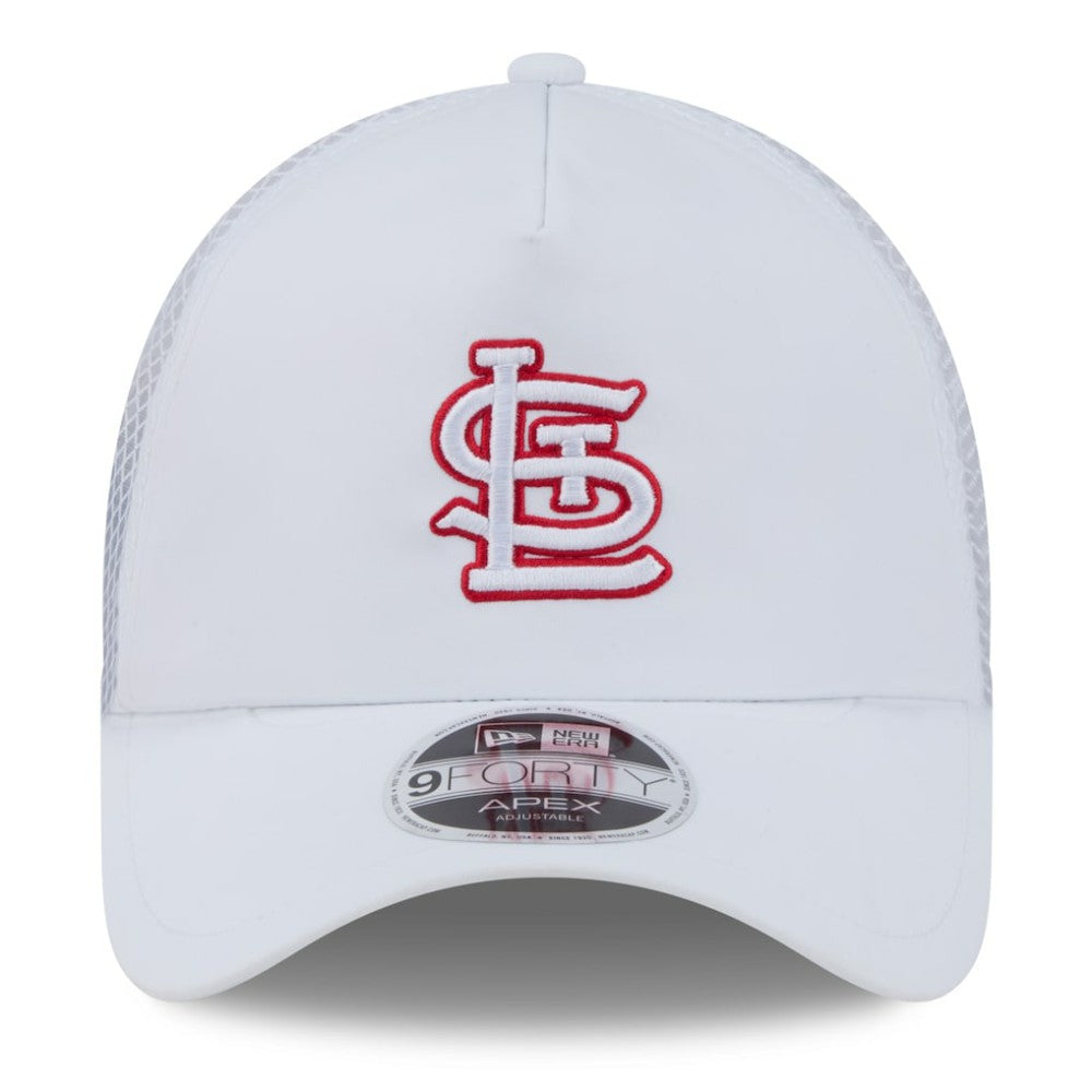 St. Louis Cardinals New Era 2026 Batting Practice Apex 9FORTY Adjustable Trucker Hat Sale