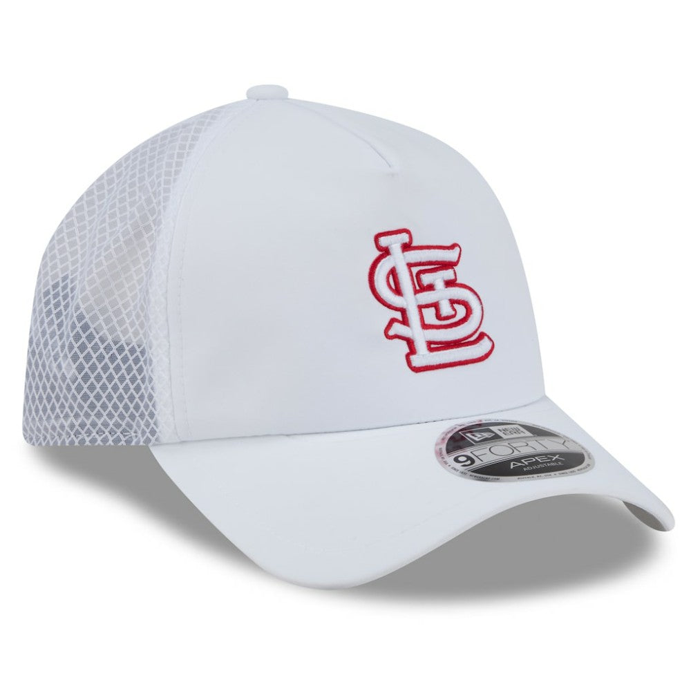 St. Louis Cardinals New Era 2026 Batting Practice Apex 9FORTY Adjustable Trucker Hat Sale