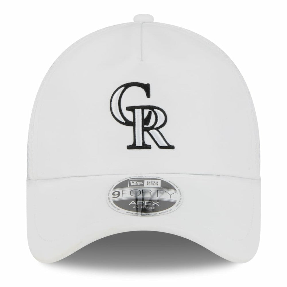 Colorado Rockies New Era 2026 Batting Practice Apex 9FORTY Adjustable Trucker Hat Outlet