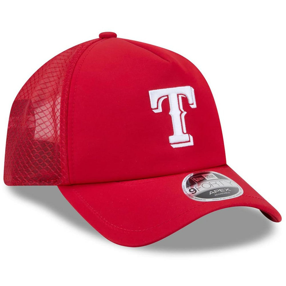 Texas Rangers New Era 2026 Batting Practice Apex 9FORTY Adjustable Trucker Hat Online