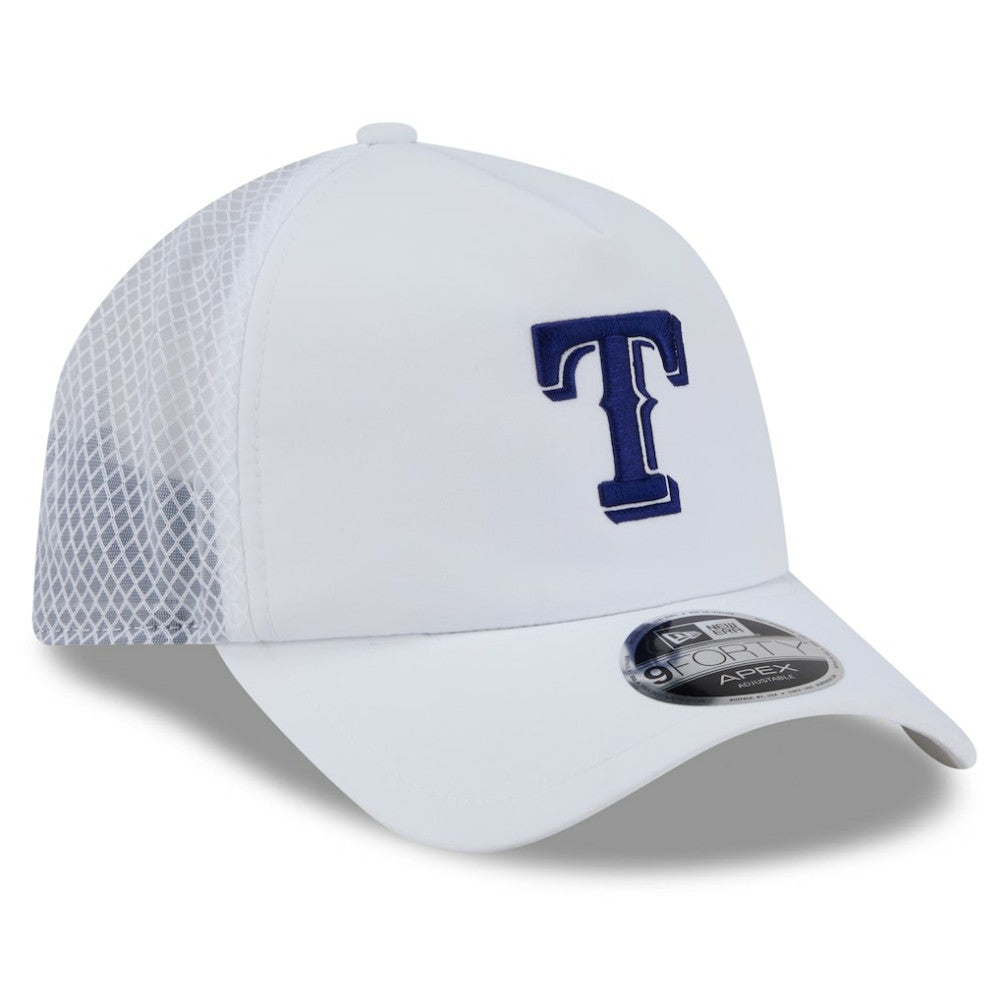 Texas Rangers New Era 2026 Batting Practice Apex 9FORTY Adjustable Trucker Hat for sale