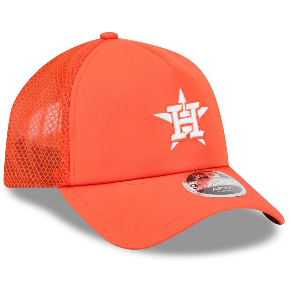 Houston Astros New Era 2026 Batting Practice Apex 9FORTY Adjustable Trucker Hat for sale