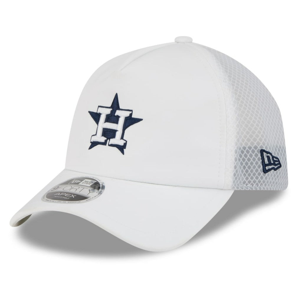 Houston Astros New Era 2026 Batting Practice Apex 9FORTY Adjustable Trucker Hat Sale