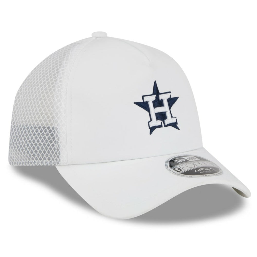 Houston Astros New Era 2026 Batting Practice Apex 9FORTY Adjustable Trucker Hat Sale