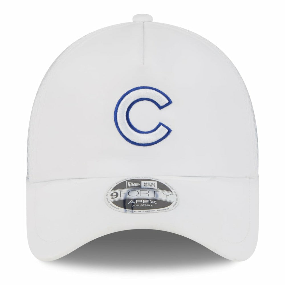 Chicago Cubs New Era 2026 Batting Practice Apex 9FORTY Adjustable Trucker Hat for sale