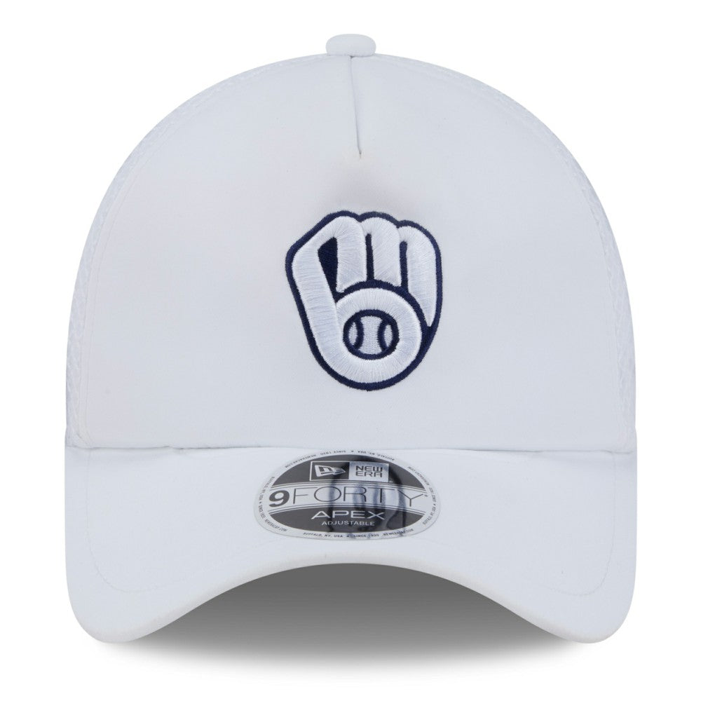 Milwaukee Brewers New Era 2026 Batting Practice Apex 9FORTY Adjustable Trucker Hat Outlet