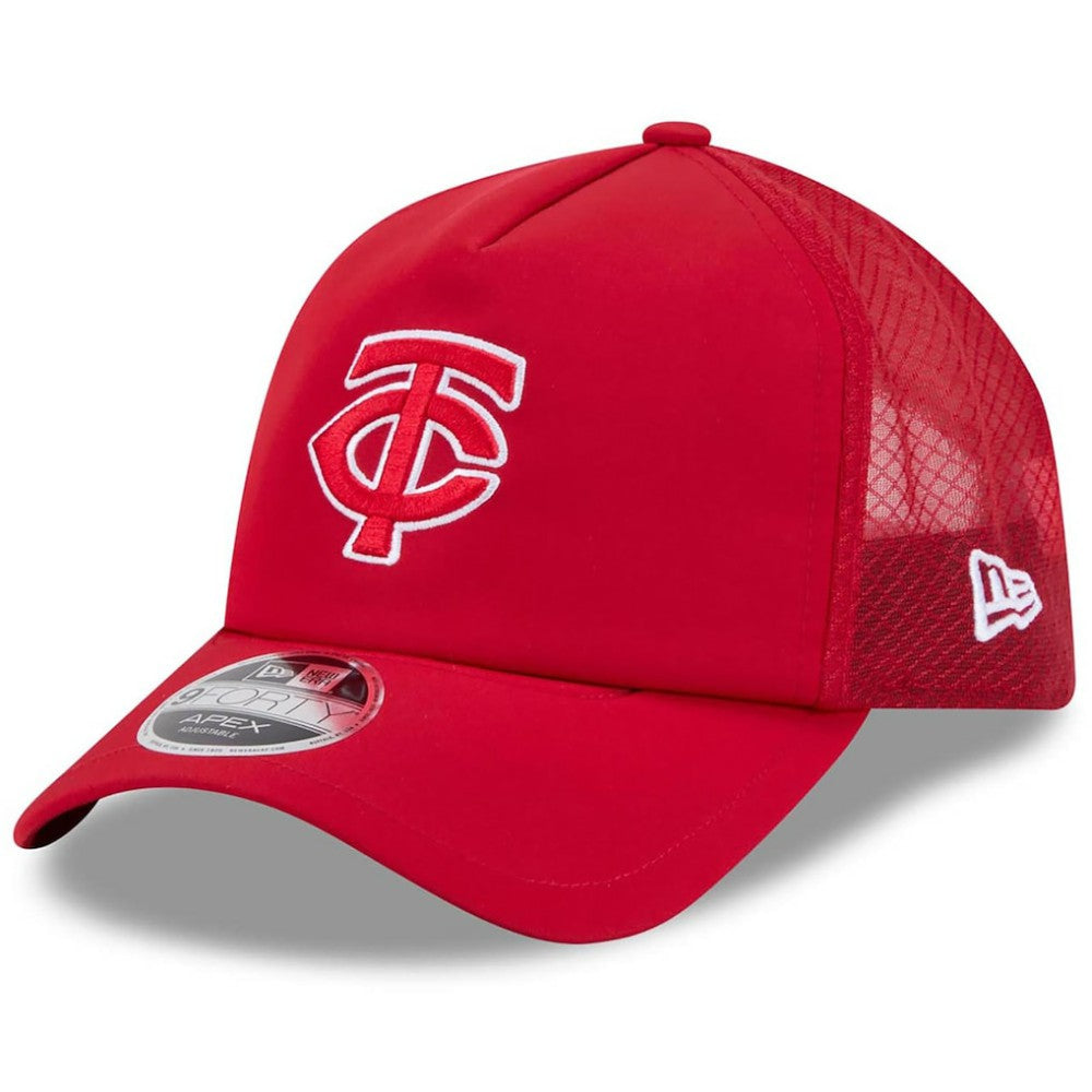 Minnesota Twins New Era 2026 Batting Practice Apex 9FORTY Adjustable Trucker Hat Online