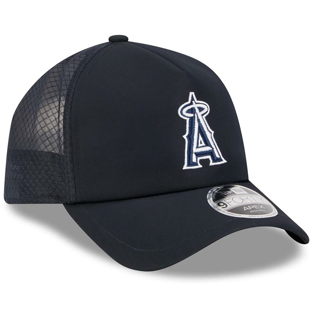 Los Angeles Angels New Era 2026 Batting Practice Apex 9FORTY Adjustable Trucker Hat Sale