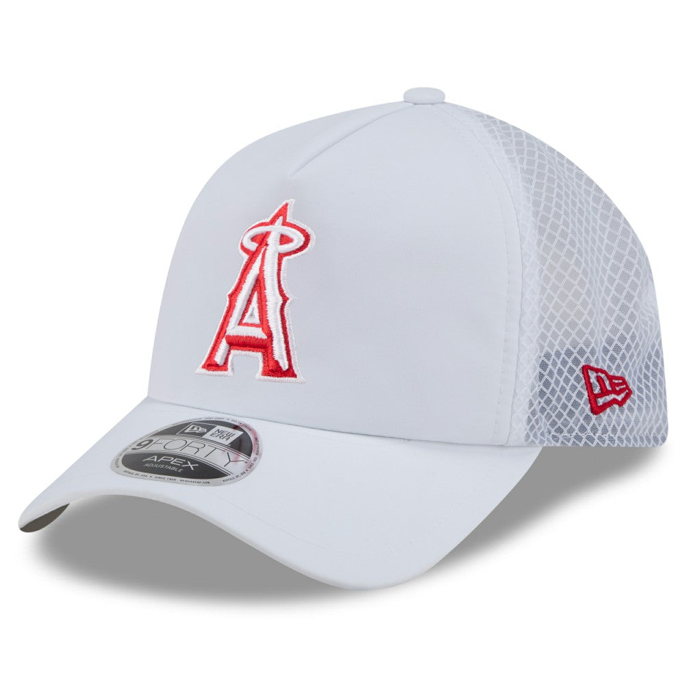 Los Angeles Angels New Era 2026 Batting Practice Apex 9FORTY Adjustable Trucker Hat Discount