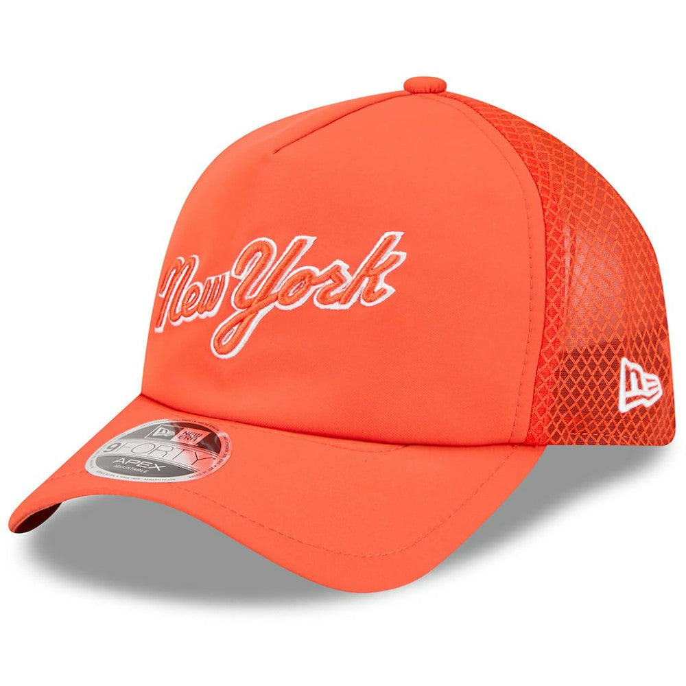 New York Mets New Era 2026 Batting Practice Apex 9FORTY Adjustable Trucker Hat for sale
