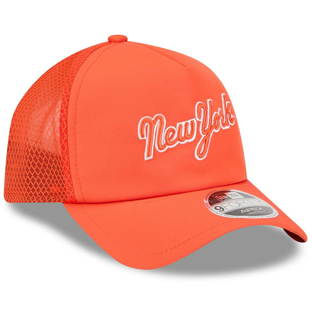 New York Mets New Era 2026 Batting Practice Apex 9FORTY Adjustable Trucker Hat for sale