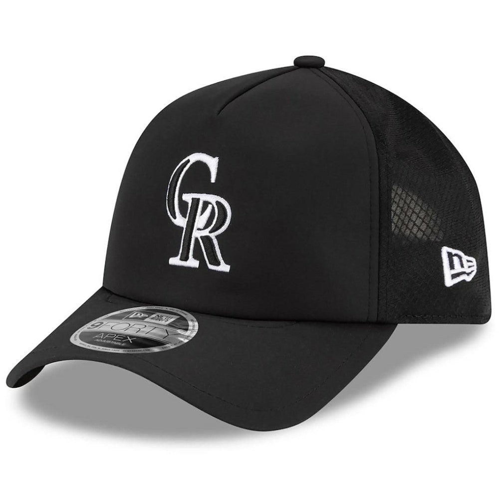 Colorado Rockies New Era 2026 Batting Practice Apex 9FORTY Adjustable Trucker Hat Near Me