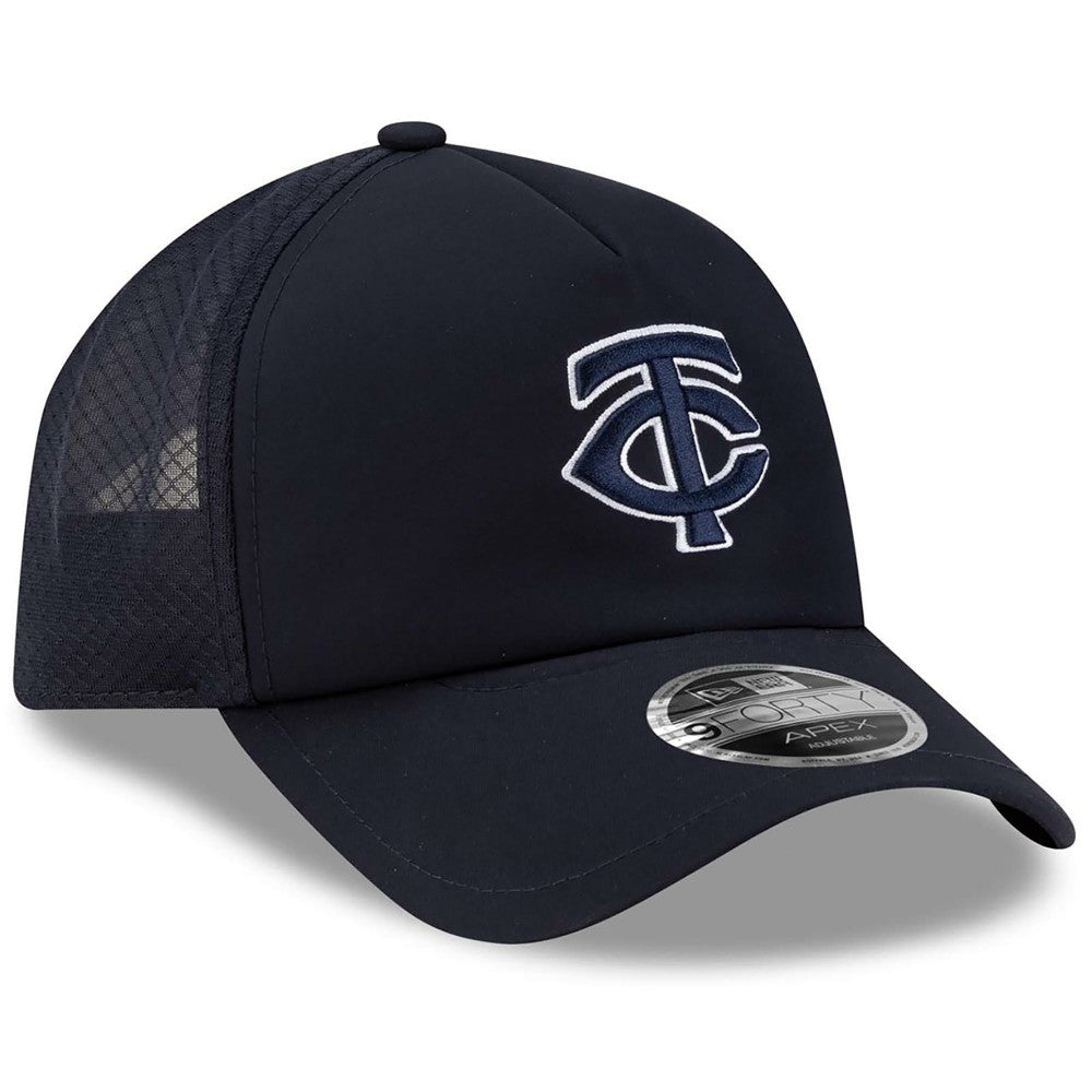 Minnesota Twins New Era 2026 Batting Practice Apex 9FORTY Adjustable Trucker Hat Online