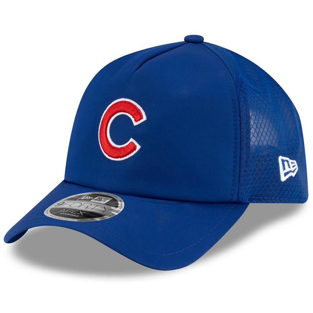 Chicago Cubs New Era 2026 Batting Practice Apex 9FORTY Adjustable Trucker Hat Sale