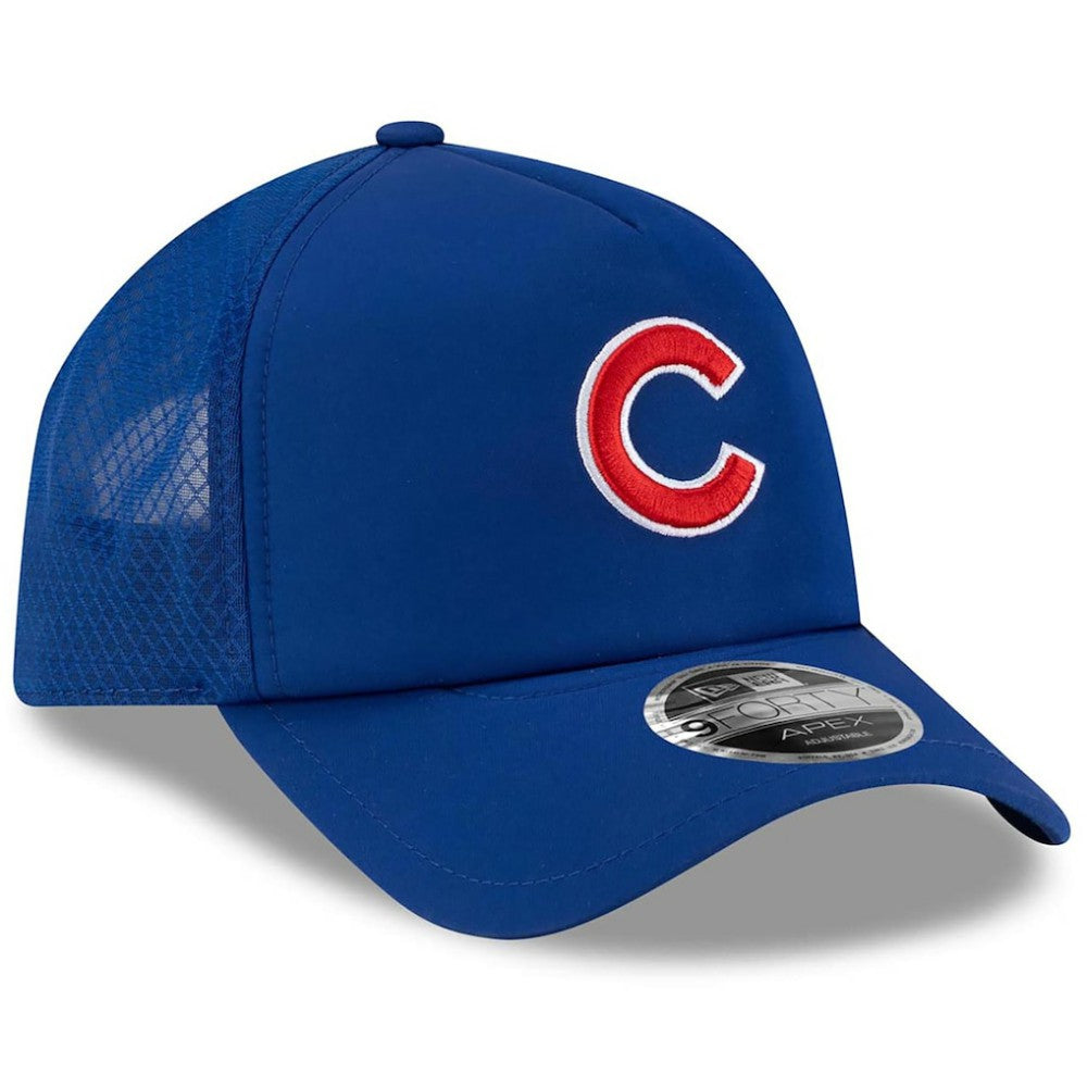 Chicago Cubs New Era 2026 Batting Practice Apex 9FORTY Adjustable Trucker Hat Sale