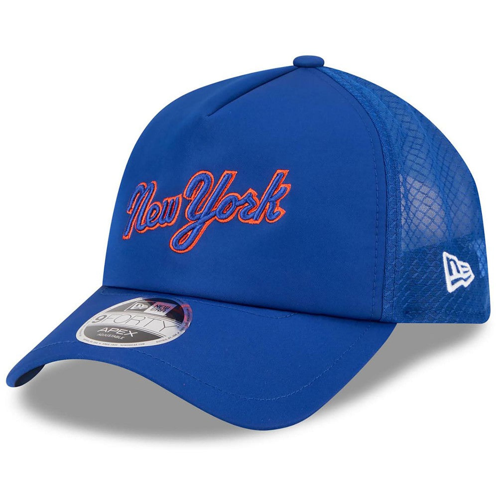 New York Mets New Era 2026 Batting Practice Apex 9FORTY Adjustable Trucker Hat Near Me