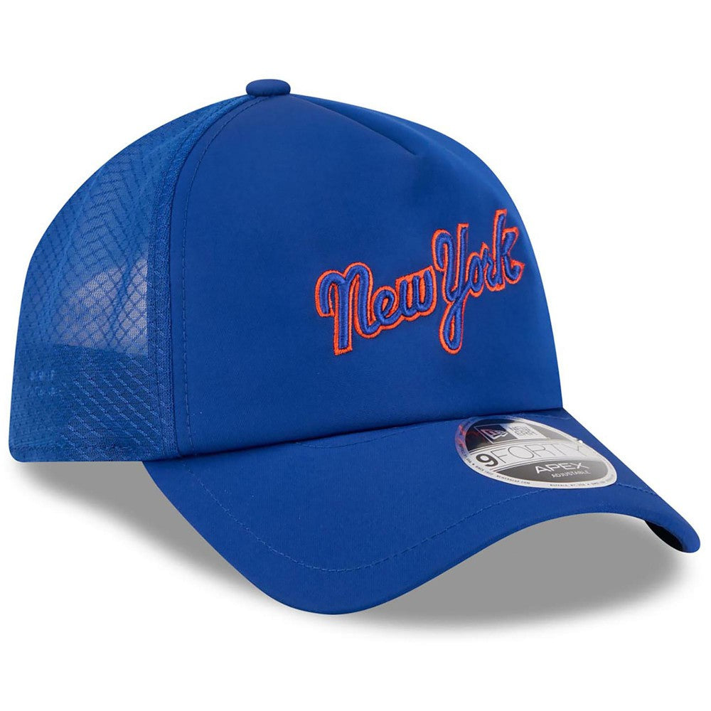 New York Mets New Era 2026 Batting Practice Apex 9FORTY Adjustable Trucker Hat Near Me