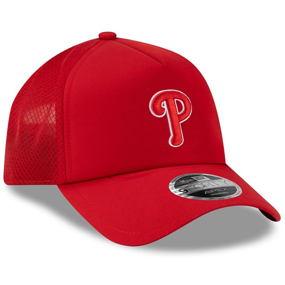 Philadelphia Phillies New Era 2026 Batting Practice Apex 9FORTY Adjustable Trucker Hat Online