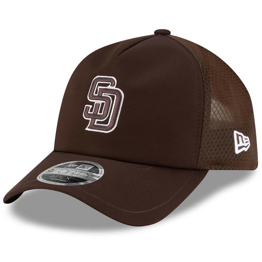 San Diego Padres New Era 2026 Batting Practice Apex 9FORTY Adjustable Trucker Hat for sale