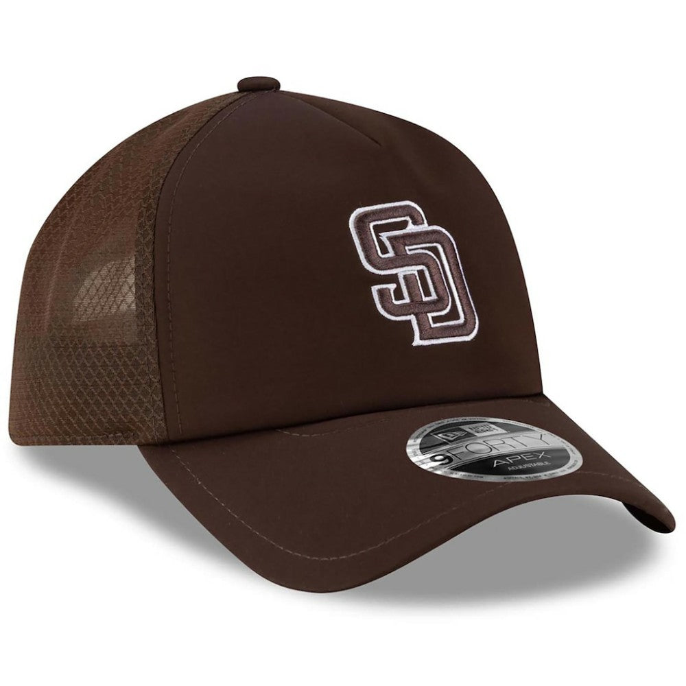 San Diego Padres New Era 2026 Batting Practice Apex 9FORTY Adjustable Trucker Hat for sale