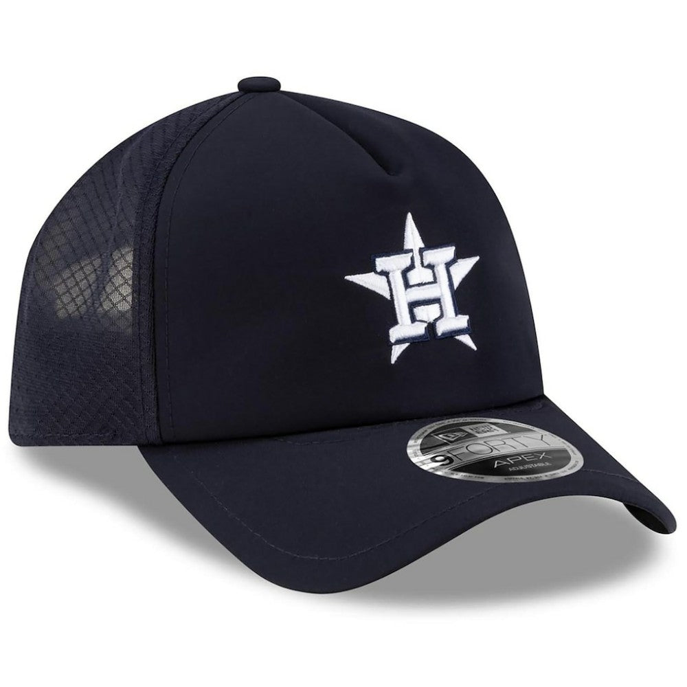 Houston Astros New Era 2026 Batting Practice Apex 9FORTY Adjustable Trucker Hat Near Me