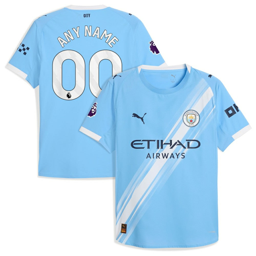 Puma - Manchester City 2025/26 Home Custom Jersey - Sky Blue