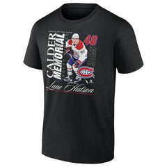 Lane Hutson Montreal Canadiens 2025 Calder Memorial Trophy Winner T-Shirt - Black | NHL near me