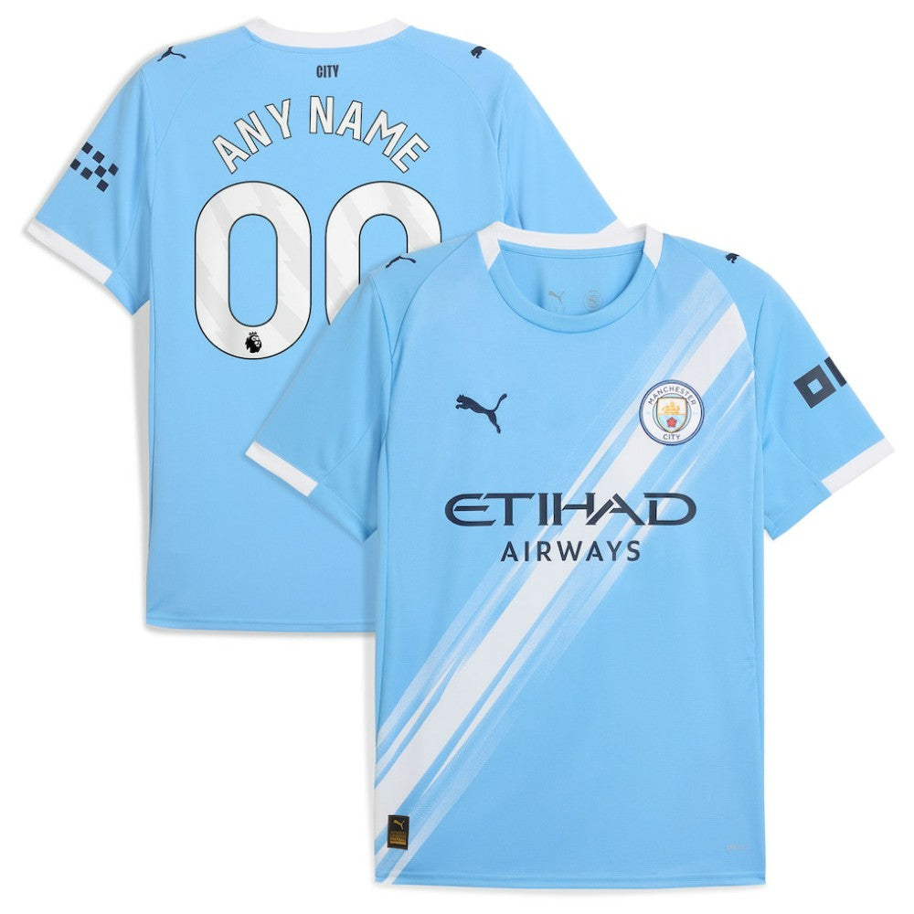 Puma - Manchester City 2025/26 Home Replica Custom Jersey - Sky Blue