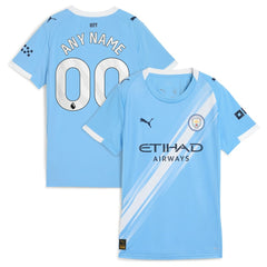 Puma - Manchester City Women's 2025/26 Home Replica Custom Jersey - Sky Blue