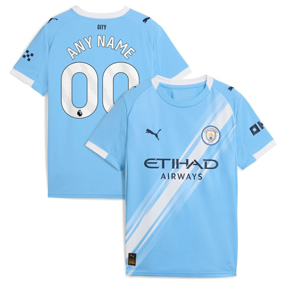 Puma - Manchester City Youth 2025/26 Home Replica Custom Jersey - Sky Blue