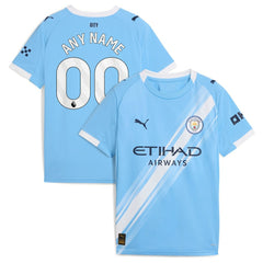 Puma - Manchester City Youth 2025/26 Home Replica Custom Jersey - Sky Blue