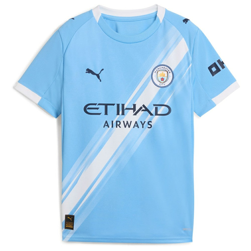 Puma - Manchester City Youth 2025/26 Home Replica Custom Jersey - Sky Blue