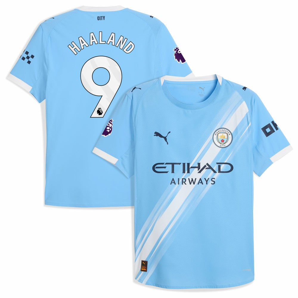 Puma - Erling Haaland Manchester City 2025/26 Home Player Jersey - Sky Blue