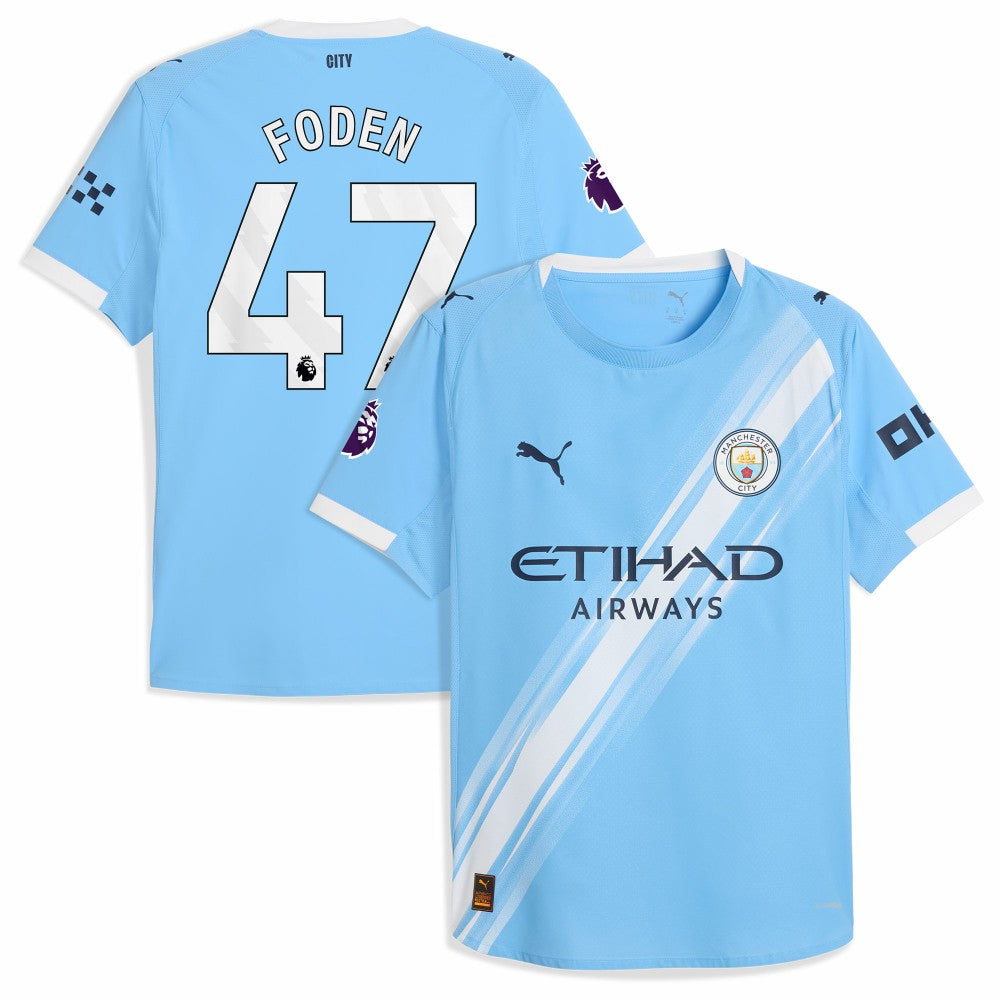 Puma - Phil Foden Manchester City 2025/26 Home Player Jersey - Sky Blue