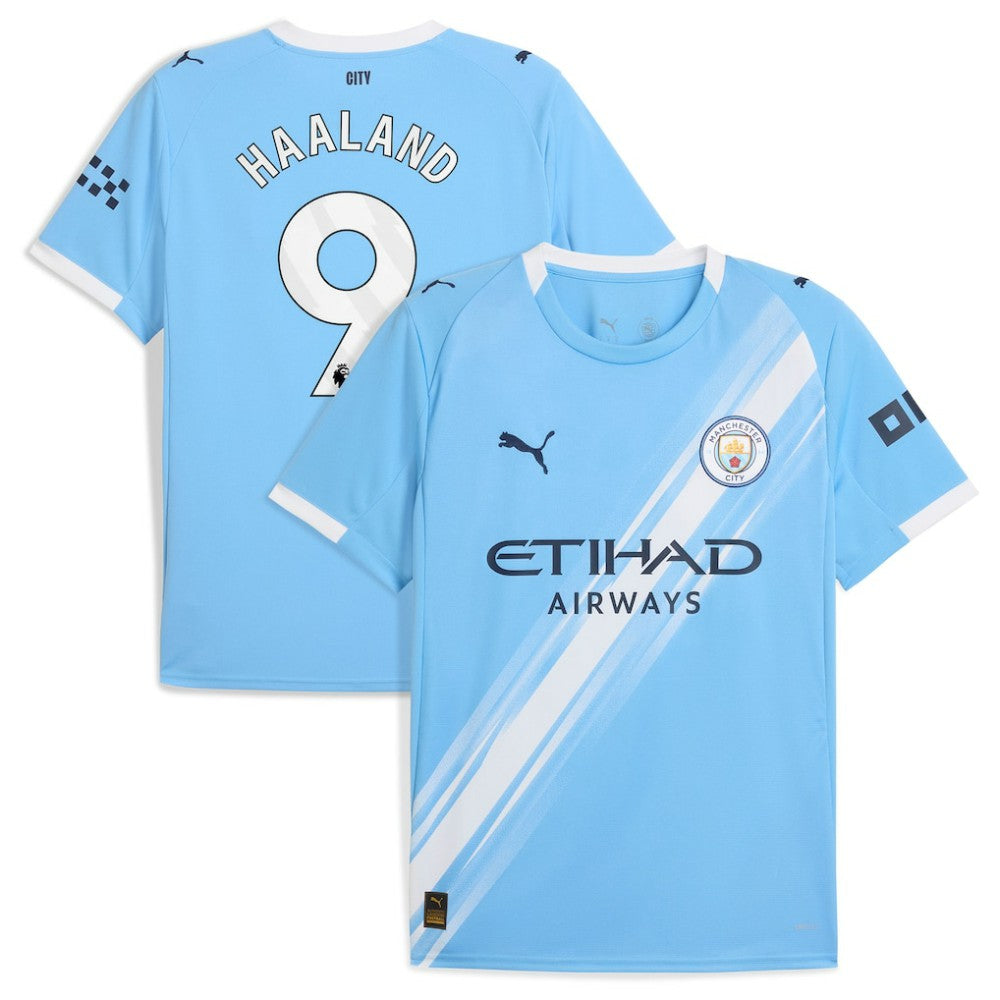 Puma - Erling Haaland Manchester City 2025/26 Home Replica Player Jersey - Sky Blue