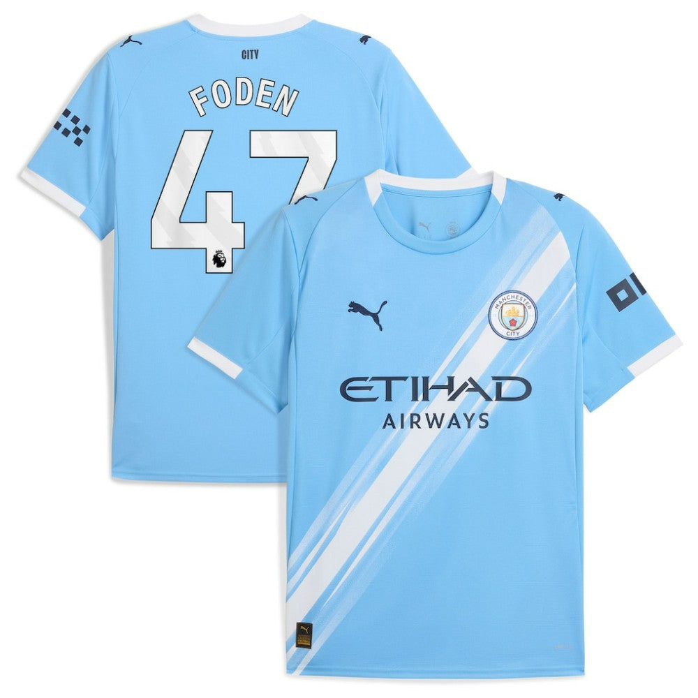 Puma - Phil Foden Manchester City 2025/26 Home Replica Player Jersey - Sky Blue