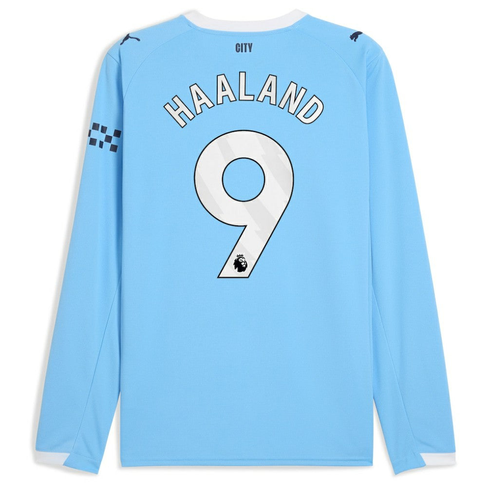 Puma - Erling Haaland Manchester City 2025/26 Home Replica Long Sleeve Player Jersey - Sky Blue