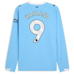 Puma - Erling Haaland Manchester City 2025/26 Home Replica Long Sleeve Player Jersey - Sky Blue