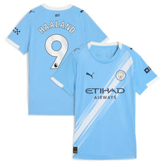Puma - Erling Haaland Manchester City Women's 2025/26 Home Replica Player Jersey - Sky Blue