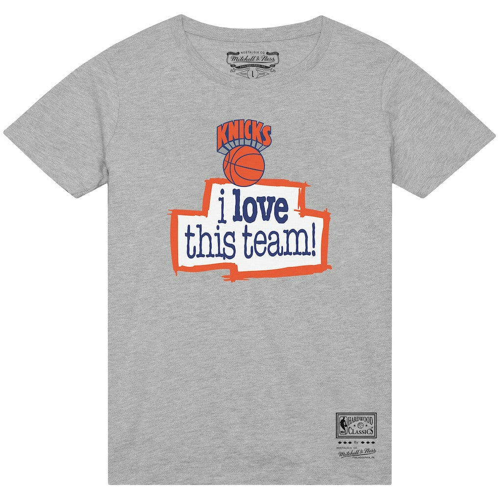 Mitchell & Ness New York Knicks I Love This Team T-Shirt Heather Gray