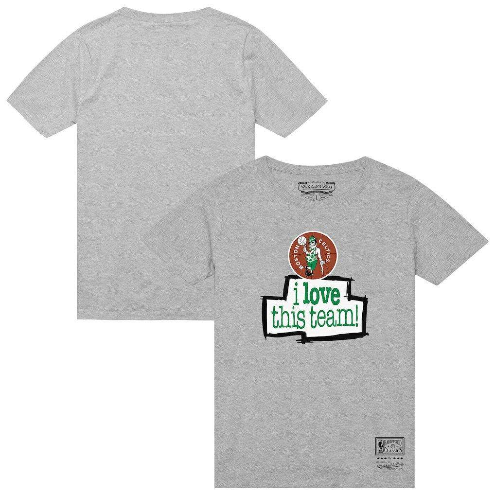 Mitchell & Ness Boston Celtics I Love This Team T-Shirt Heather Gray