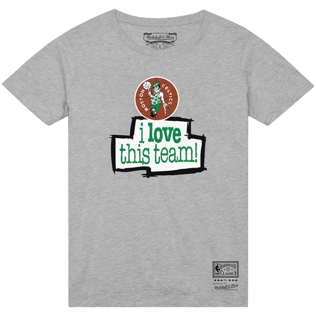 Mitchell & Ness Boston Celtics I Love This Team T-Shirt Heather Gray