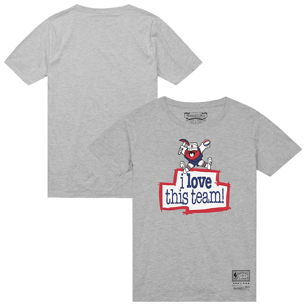 Mitchell & Ness Denver Nuggets I Love This Team T-Shirt Heather Gray