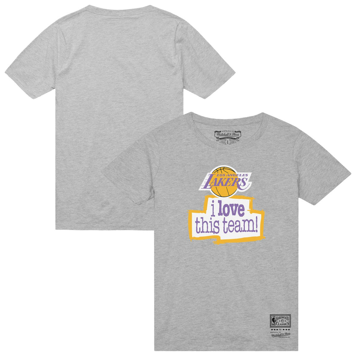 Mitchell & Ness Los Angeles Lakers I Love This Team T-Shirt Heather Gray