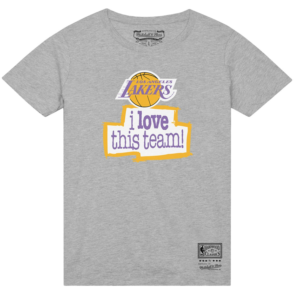 Mitchell & Ness Los Angeles Lakers I Love This Team T-Shirt Heather Gray