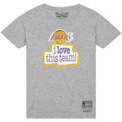 Mitchell & Ness Los Angeles Lakers I Love This Team T-Shirt Heather Gray