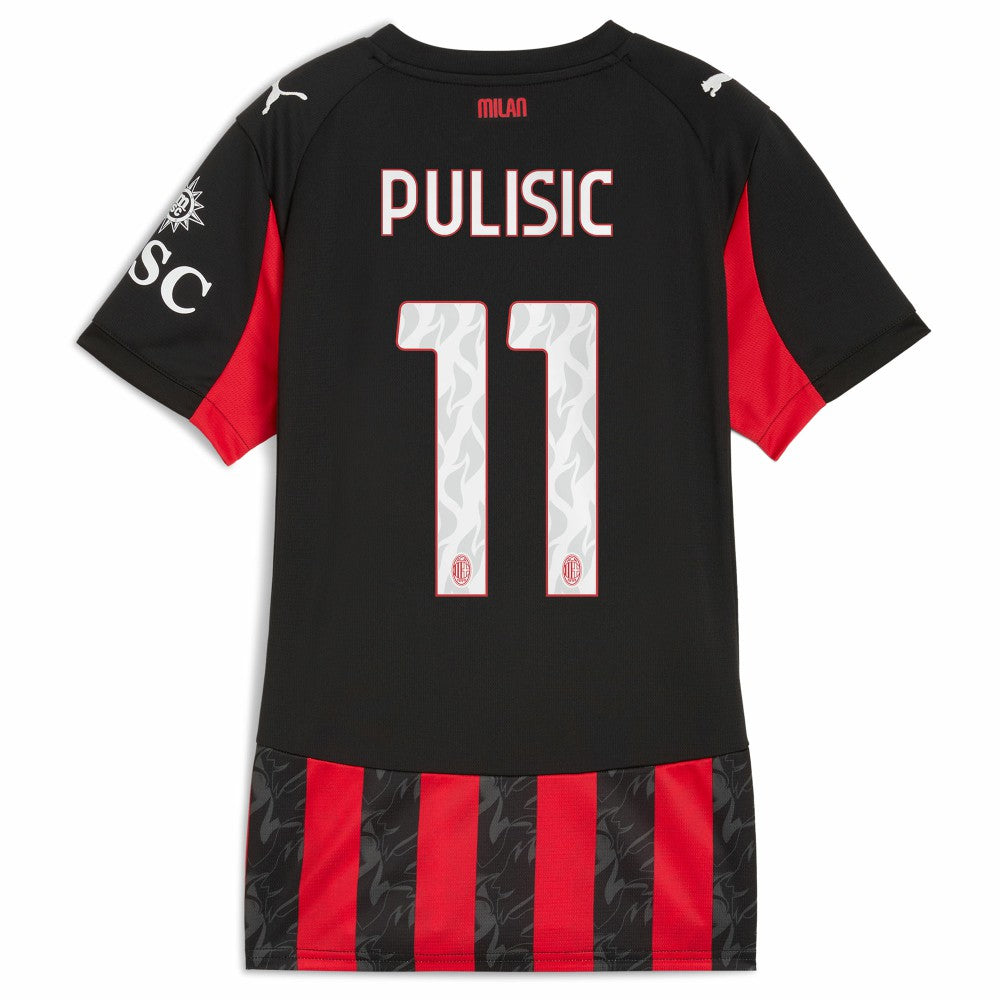 Puma - Christian Pulisic AC Milan Women's 2025/26 Home Replica Player Jersey - Red